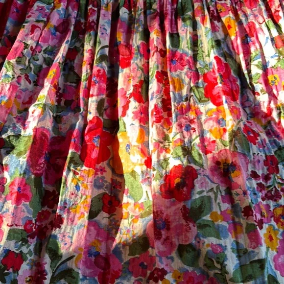 NATURAL LIFE Red and Pink Tiered Maxi Skirt - Picture 8 of 14